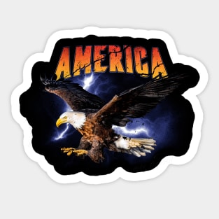 American USA Eagle Patriotic Sticker